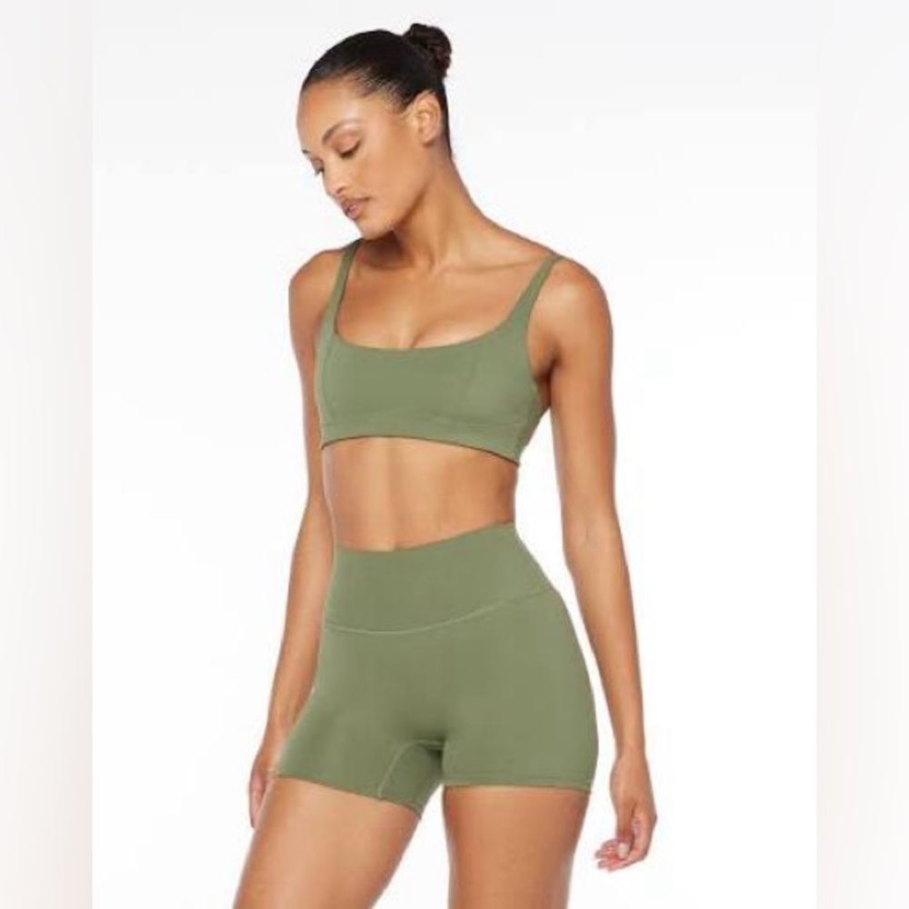 CSB Olive Green Athleisure Shorts Short Leggings
